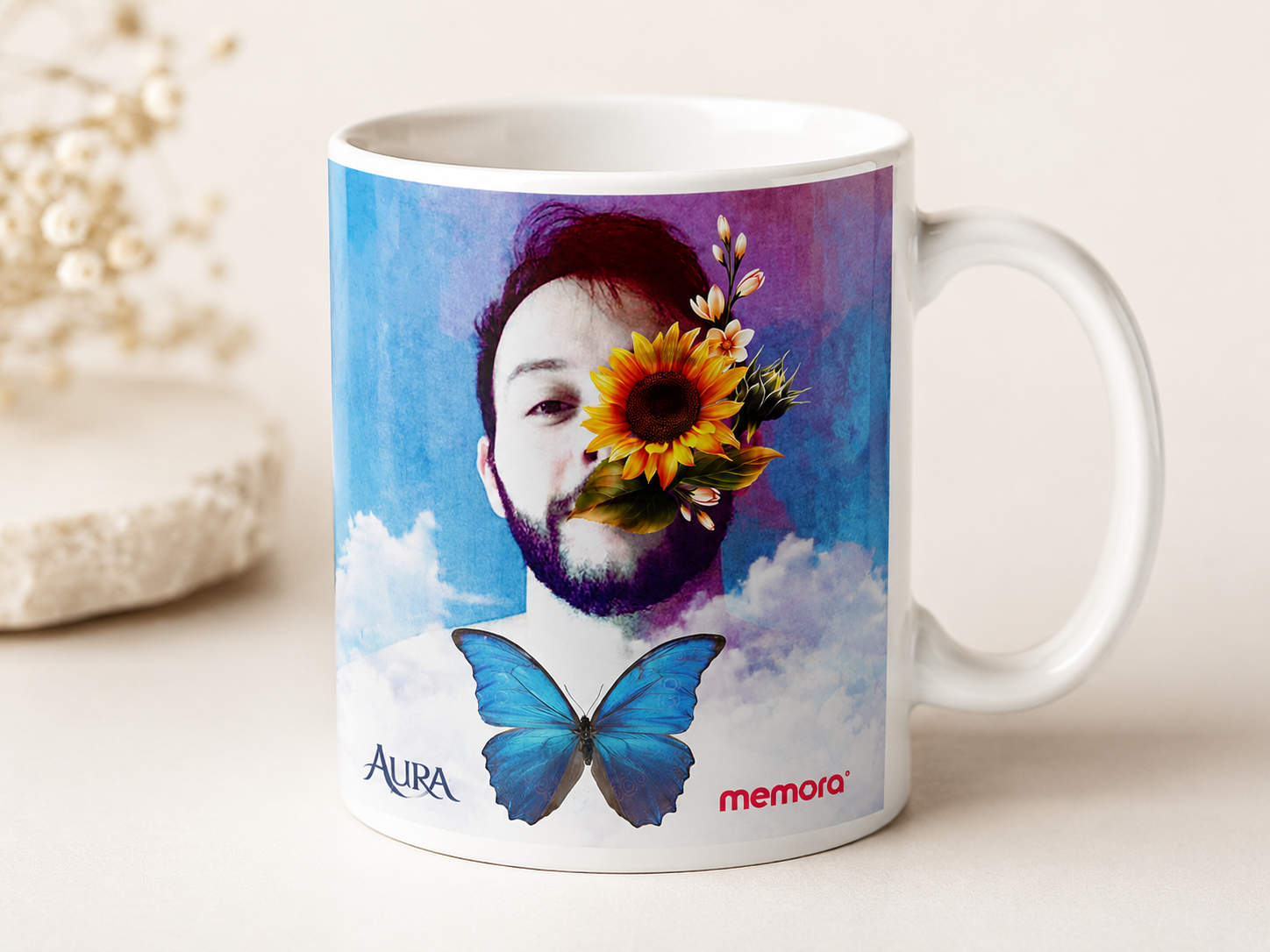 Caneca Memora Aura #1 branca, segunda arte